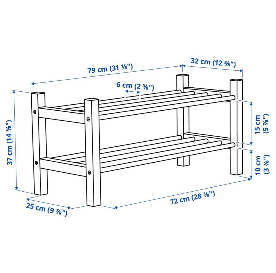 Ikea Tjusig Shoe Rack Black - photo 3