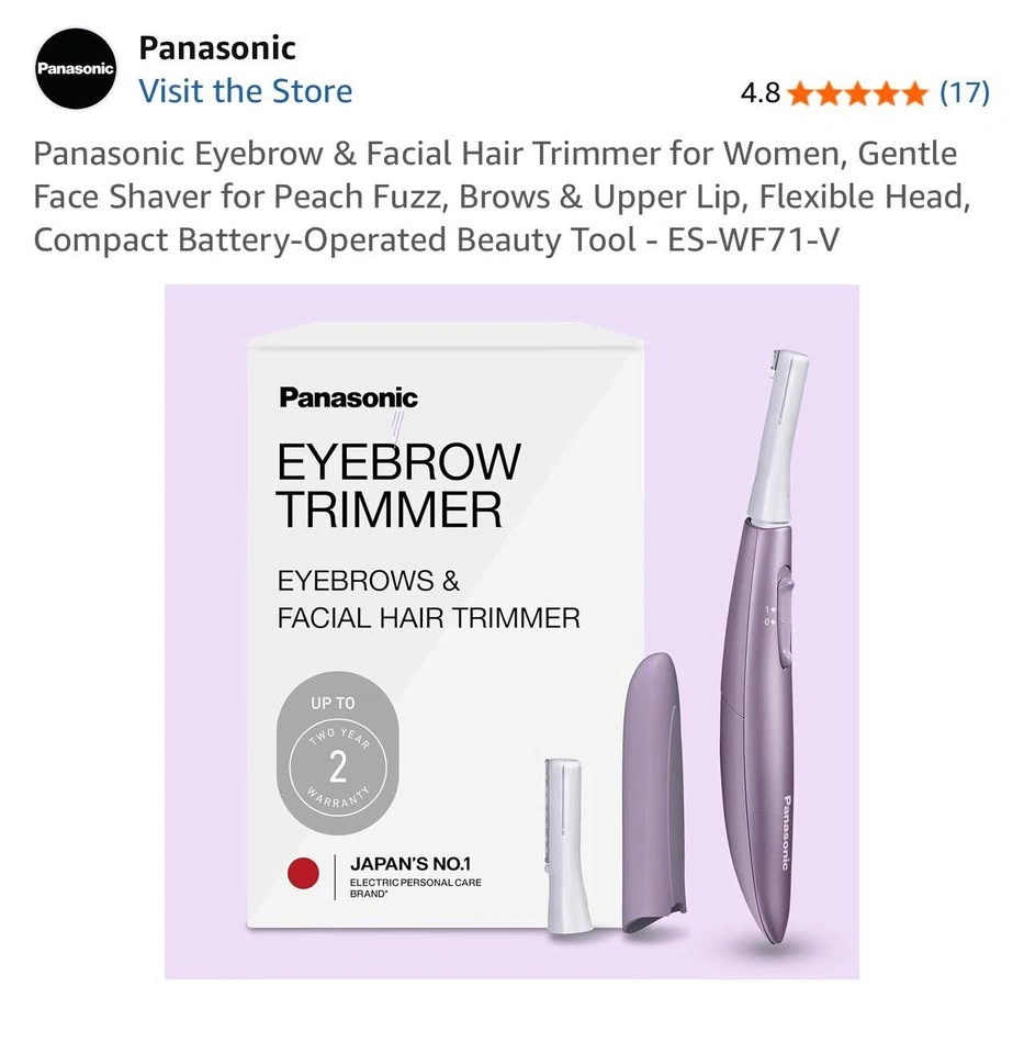 Panasonic Eyebrow & Facial Hair Trimmer for Women - photo 3