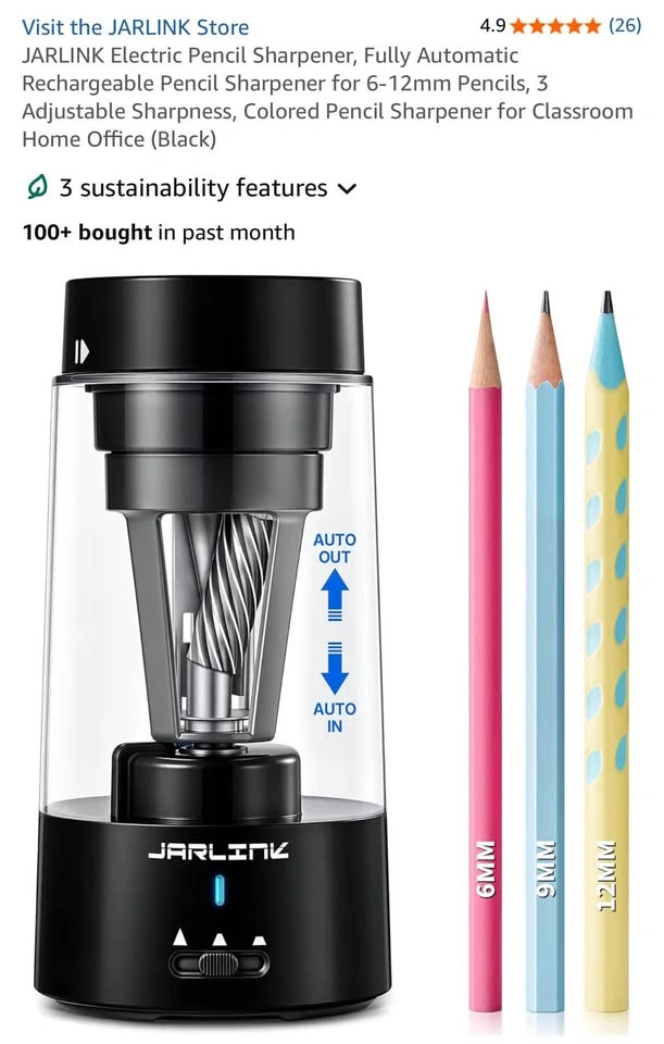 JARLINK Electric Pencil Sharpener - photo 2