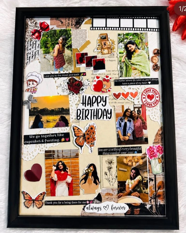 Custom Scrapbook Frame | Personalised Collage Gift | Handmade - photo 5