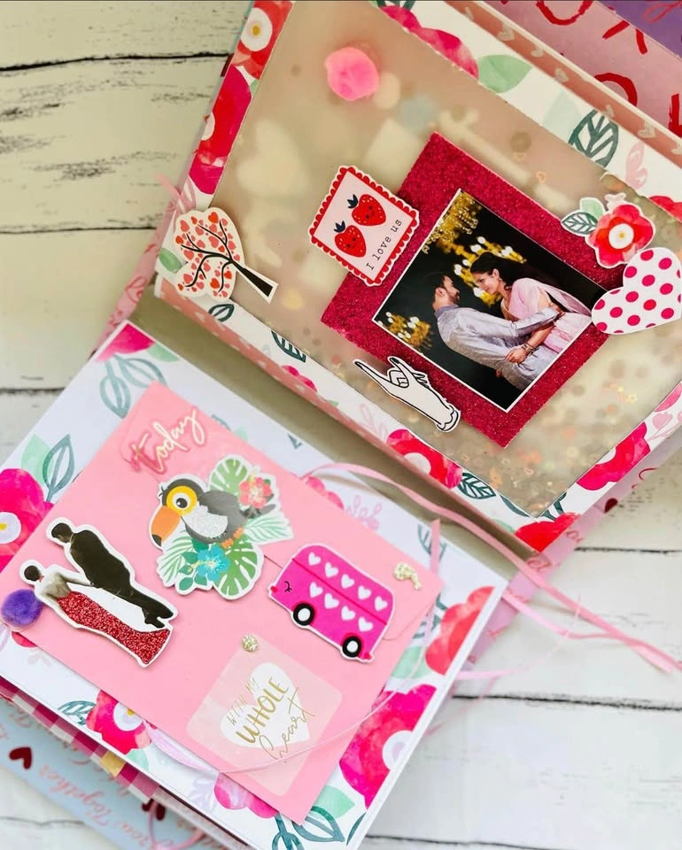 Sweet Love Themed Handmade Scrapbook Album - photo 2