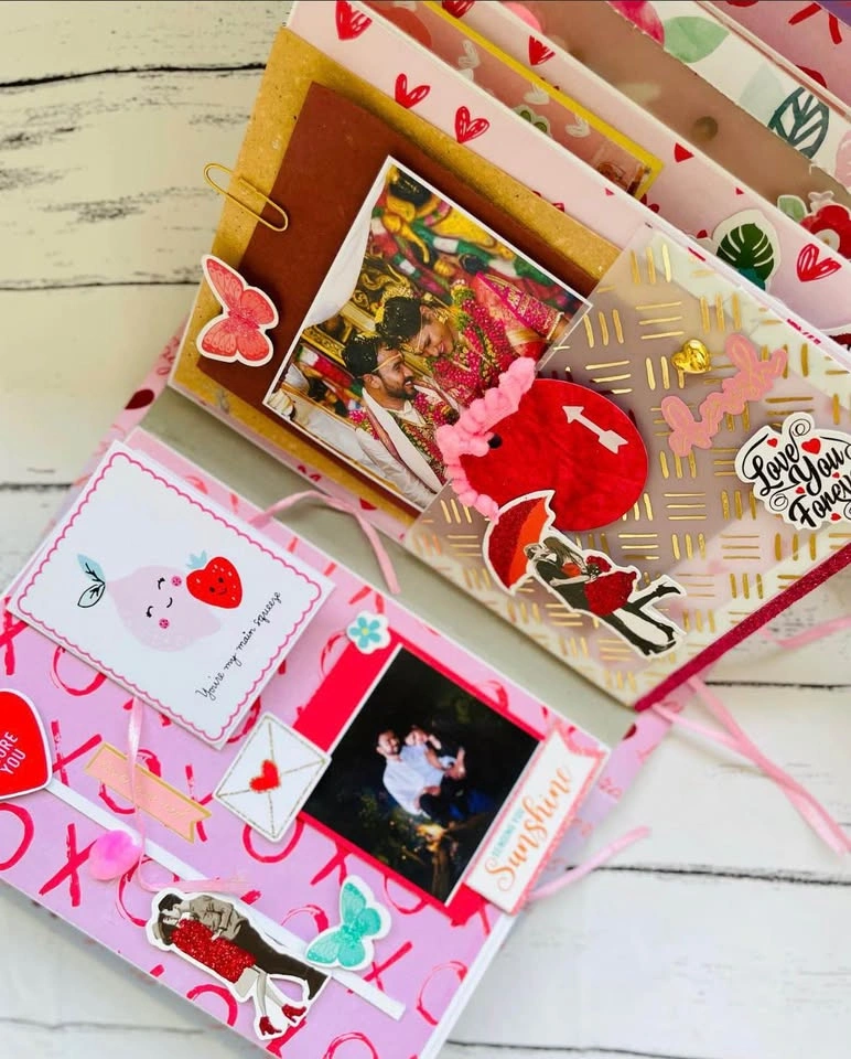 Sweet Love Themed Handmade Scrapbook Album - photo 4