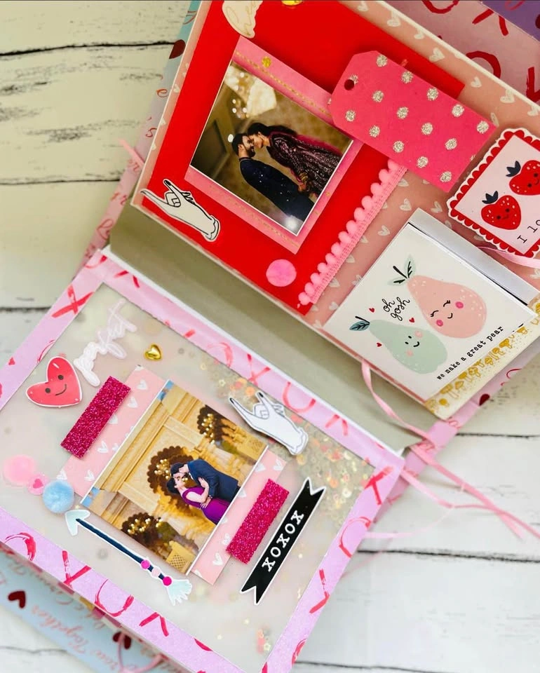 Sweet Love Themed Handmade Scrapbook Album - photo 5