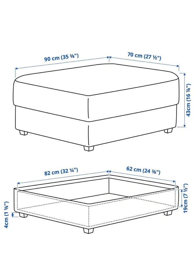 IKEA Kivik Storage Footstool - photo 3