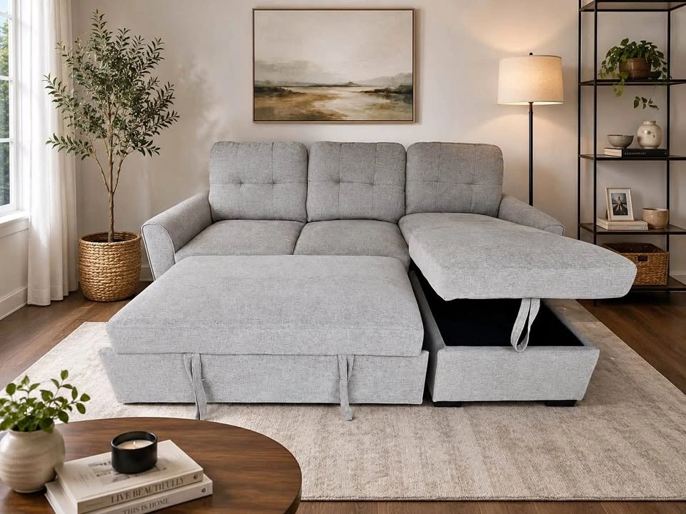FREE DELIVERY TEAM 🚚 GP Home Grey Sectional Sofa Couch