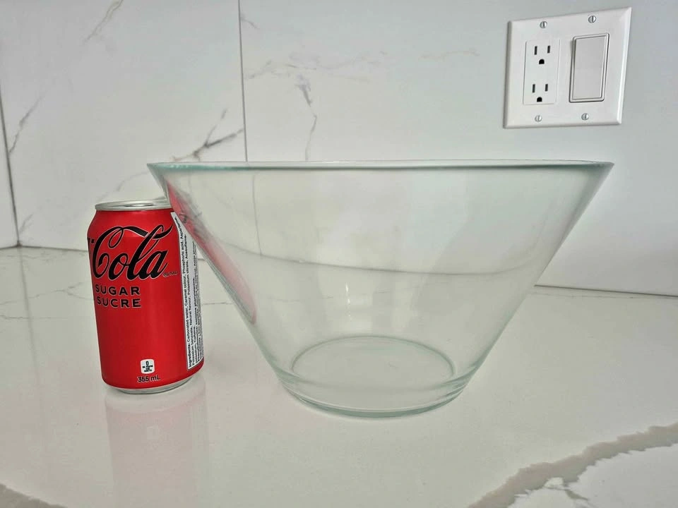 Large Clear Glass Serving Bowl