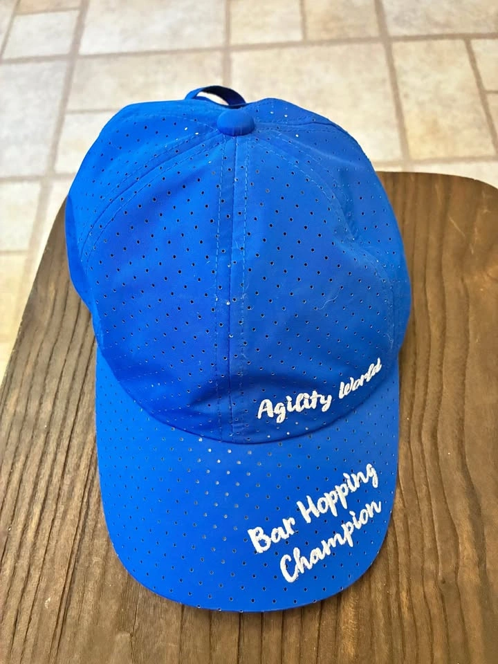 Agility World Bar Hopping Champion Blue Ponytail Hat