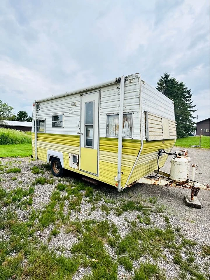 Vintage camper trailer