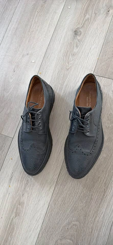 Oxford shoes leather made in italy