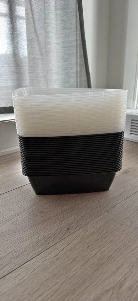 Unused food containers tapperware