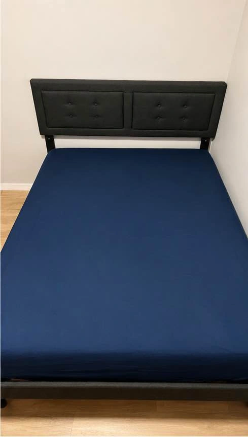 Queen Upholstered Platform Bed Frame - photo 2