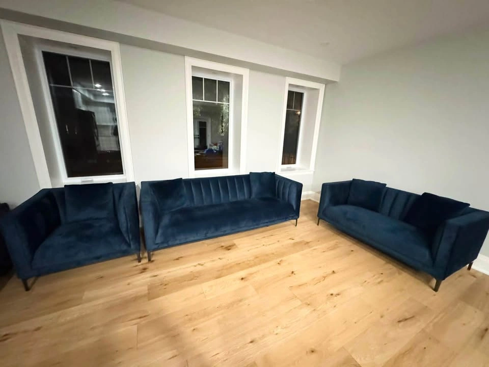Navy Blue Sofa Set - photo 2