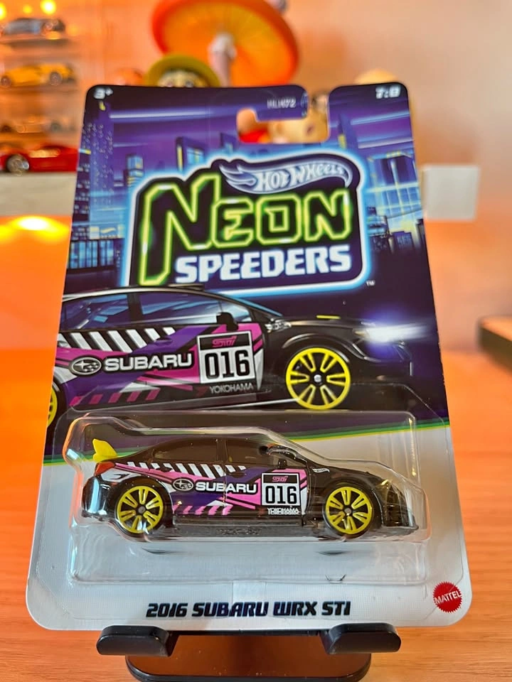 Hot Wheels Neon Speeders - 2016 Subaru WRX STI (Brand New / Mint