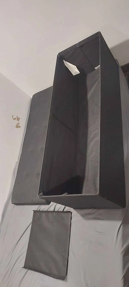 Ottoman for storage with divider - photo 2
