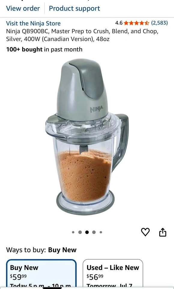 Ninja Master Prep 48oz Blender (No Chopper)