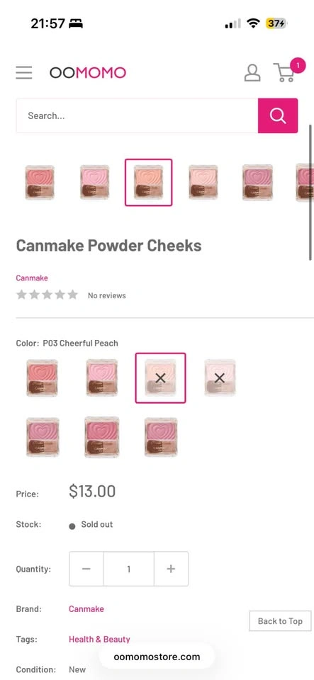 Two Canmake Powder Cheeks P01 and P03 - photo 5