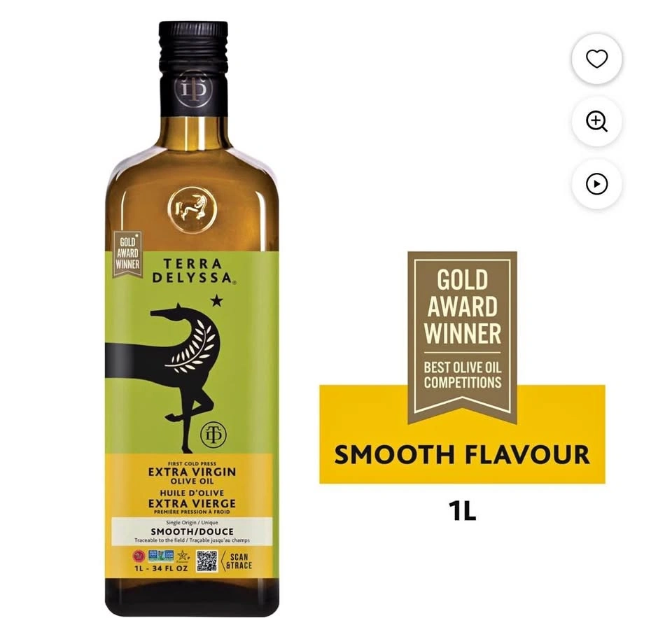 Terra Delyssa Extra Virgin Olive Oil 1L Gold Award Winner