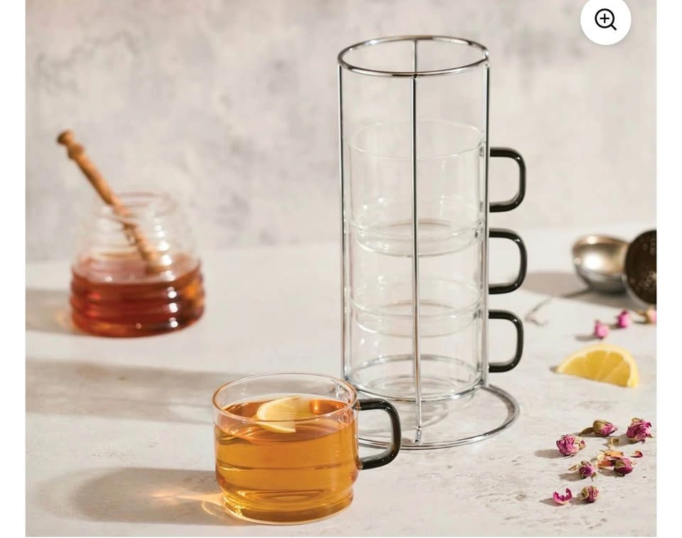HOMETRENDS INC 5 Piece Glass Stacking Mug Set - photo 2