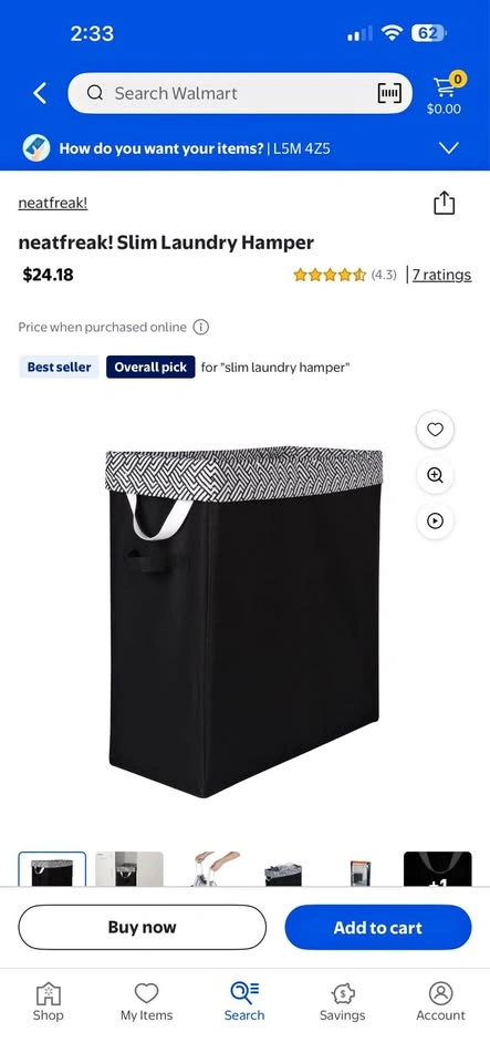 neatfreak! Slim Laundry Hamper