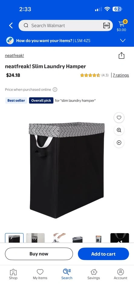 neatfreak! Slim Laundry Hamper - photo 2