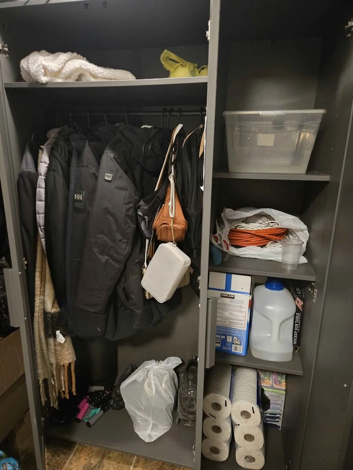 Gray IKEA BRIMNES 3-Door Closet (Save time, it's assembled!) - photo 2