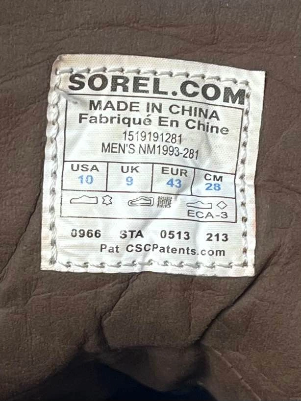 Sorel Men’s Waterproof Leather Hiking Boots Size 10 Brown - photo 5