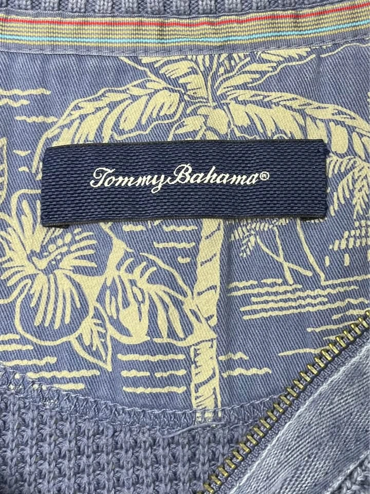 Tommy Bahama Men’s XL Casual Knit Sweater: indigo faded wash - photo 2