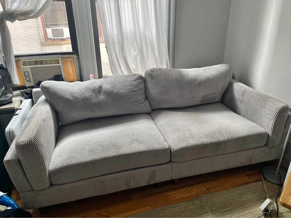 90 inch grey sofa - deep seats