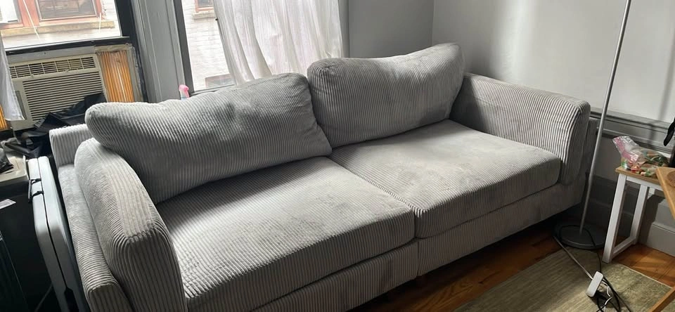 90 inch grey sofa - deep seats - photo 2