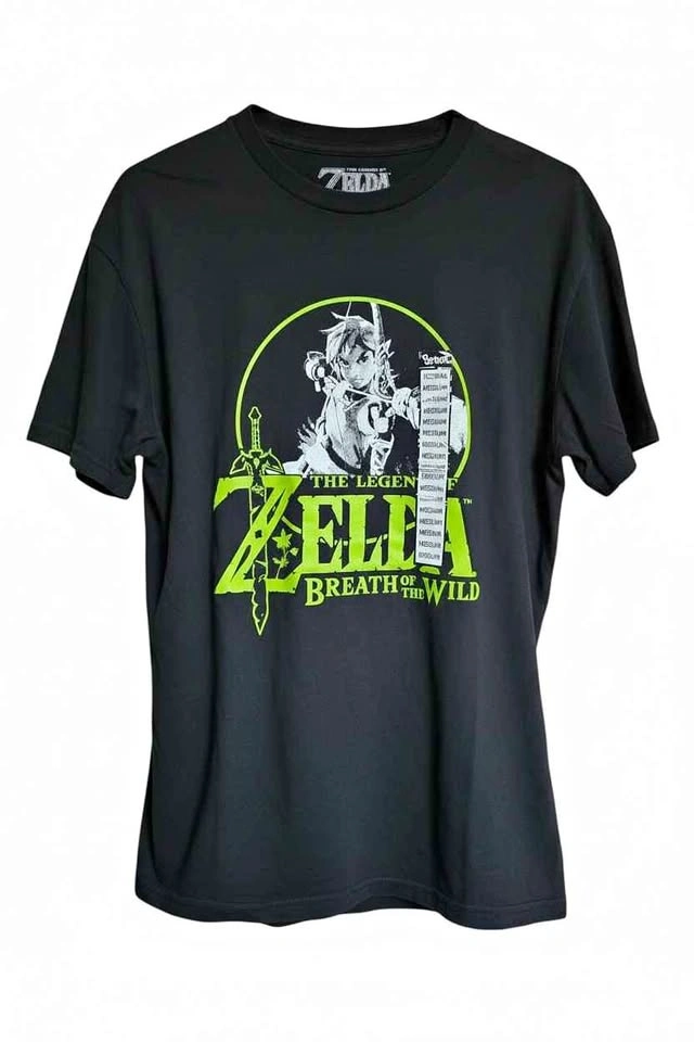 The Legend of Zelda Breath of the Wild Link Graphic Tee Black T‑
