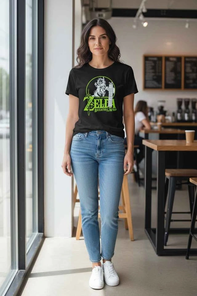 The Legend of Zelda Breath of the Wild Link Graphic Tee Black T‑ - photo 2