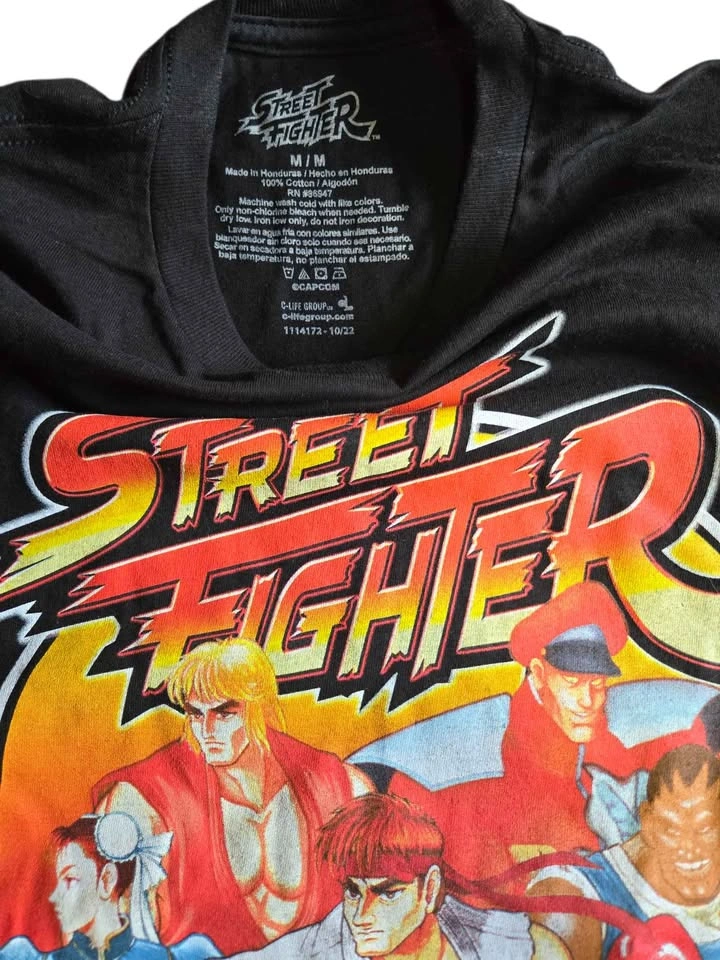 Street Fighter Graphic T-Shirt Men’s Size M Black Capcom - photo 5