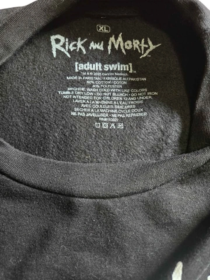 Rick and Morty Forever Graphic Tee XL Black Adult Swim Official - photo 3