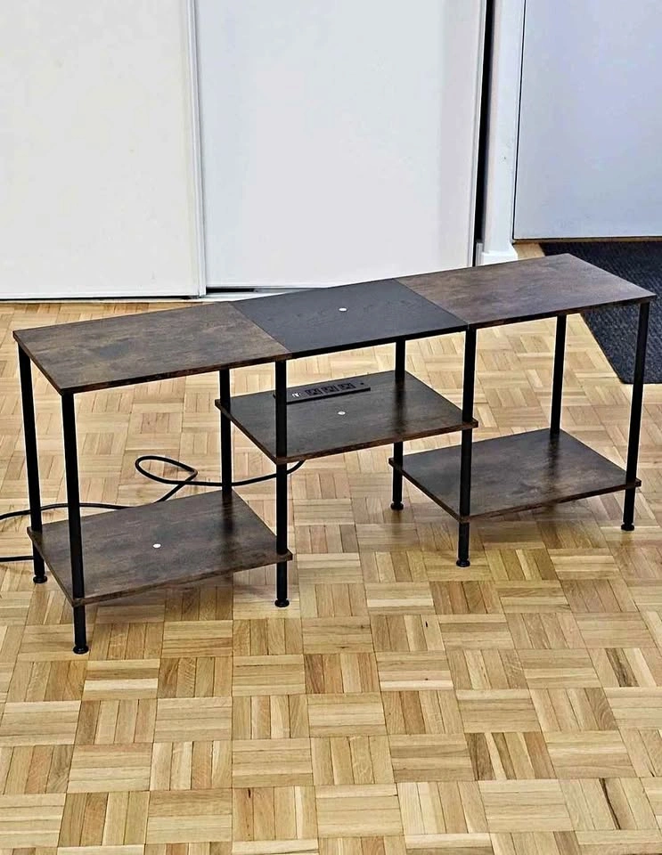 TV Table Stand with Charging Station