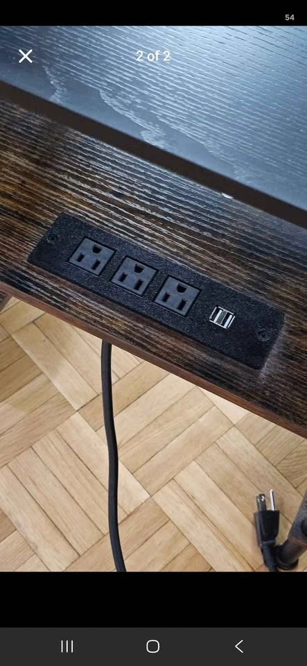 TV Table Stand with Charging Station - photo 3