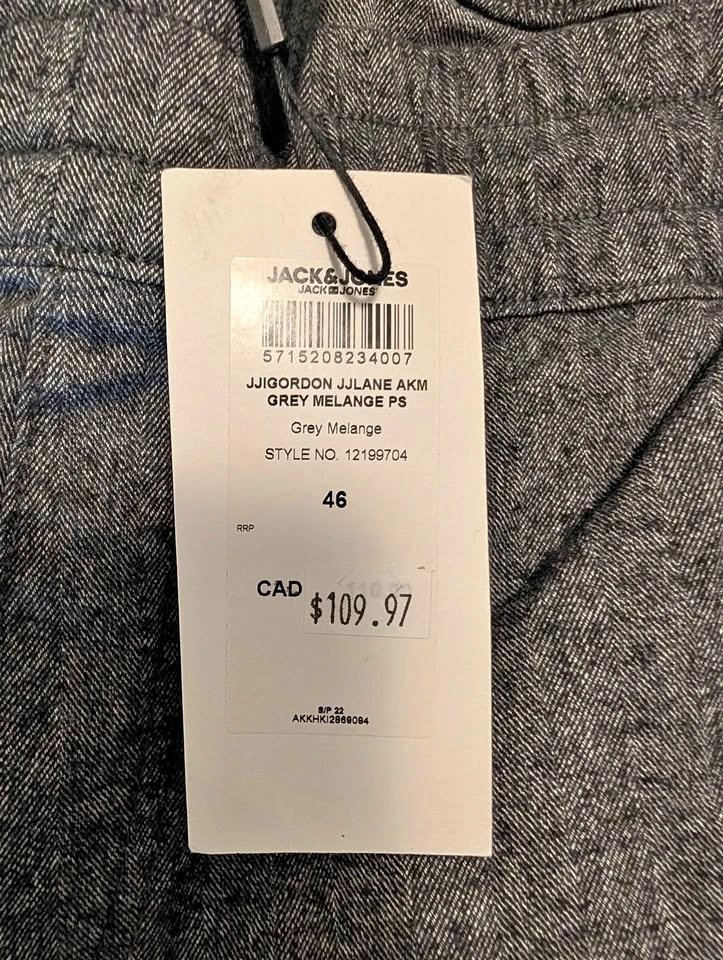 Jack & Jones JJIGORDON JJLANE AKM Grey Melange Pants