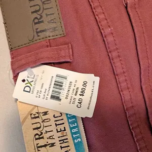 True Nation Athletic Stretch Pants Red 46x28