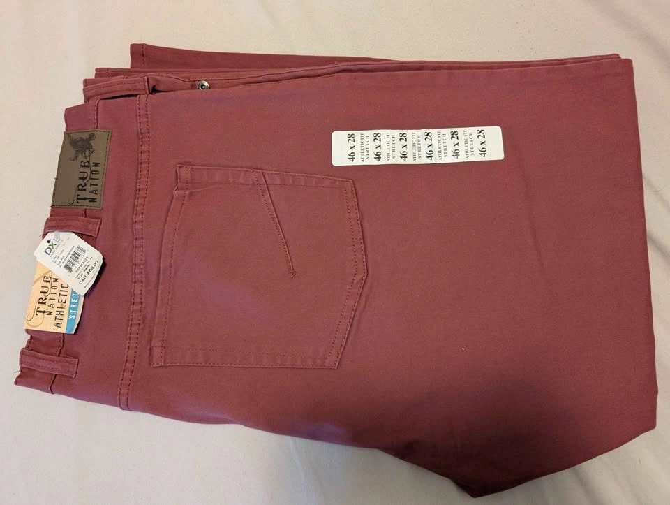 True Nation Athletic Stretch Pants Red 46x28 - photo 2