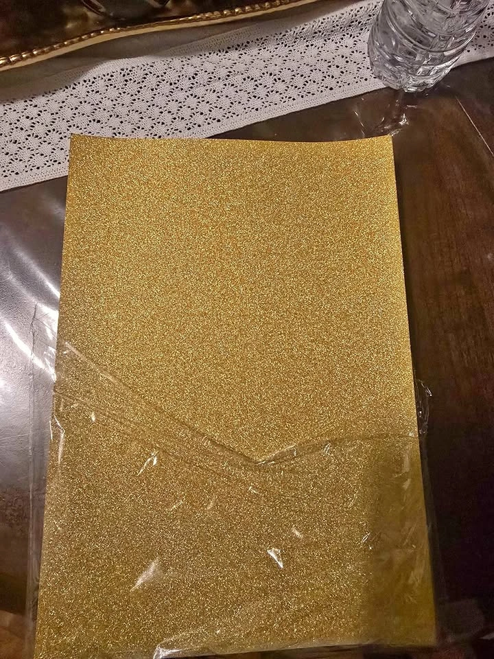 G - Gold Glitter Cardstock Paper Pack of 40