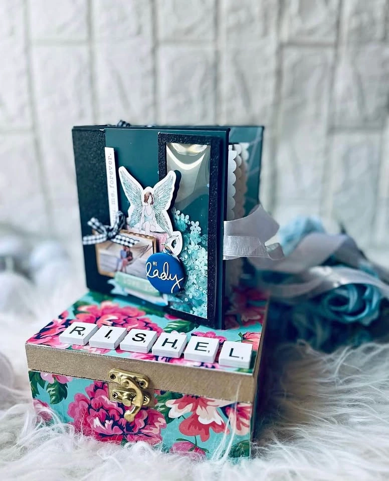 Custom Mini Album with Wooden Keepsake Box