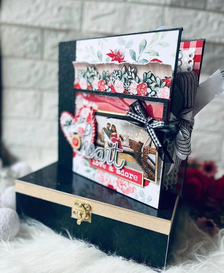 Custom Love Story Mini Album | Wooden Keepsake Box Included - photo 2