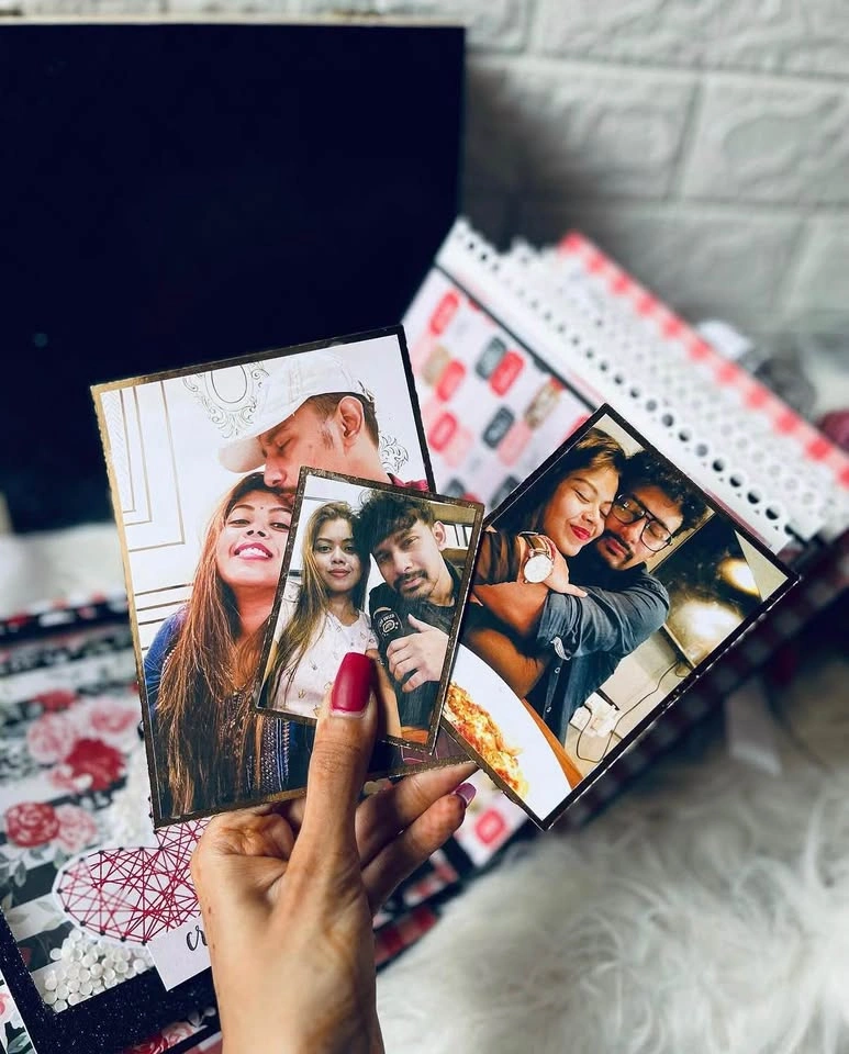 Custom Love Story Mini Album | Wooden Keepsake Box Included - photo 3
