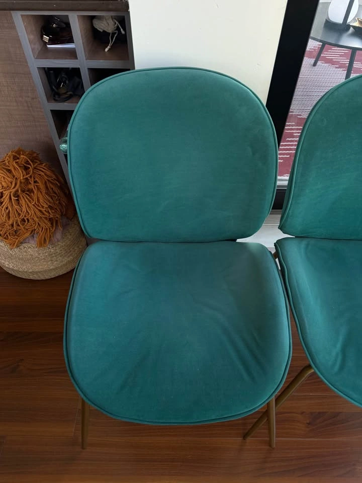 Green Velvet Dining Chairs (set of 2) - photo 2