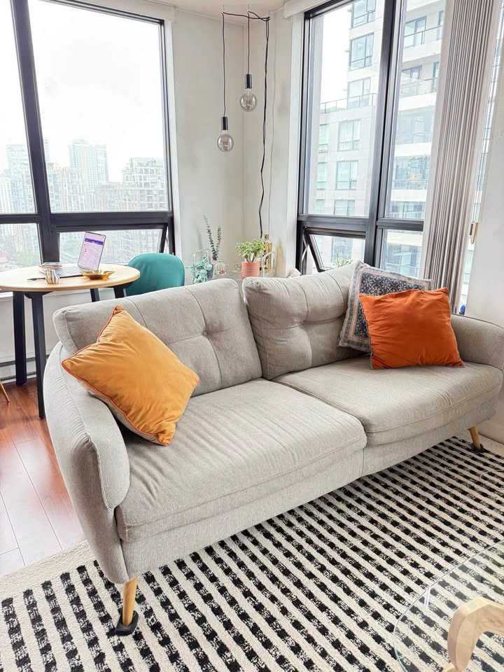 Modern Grey Sofa / Couch – 75” - photo 3