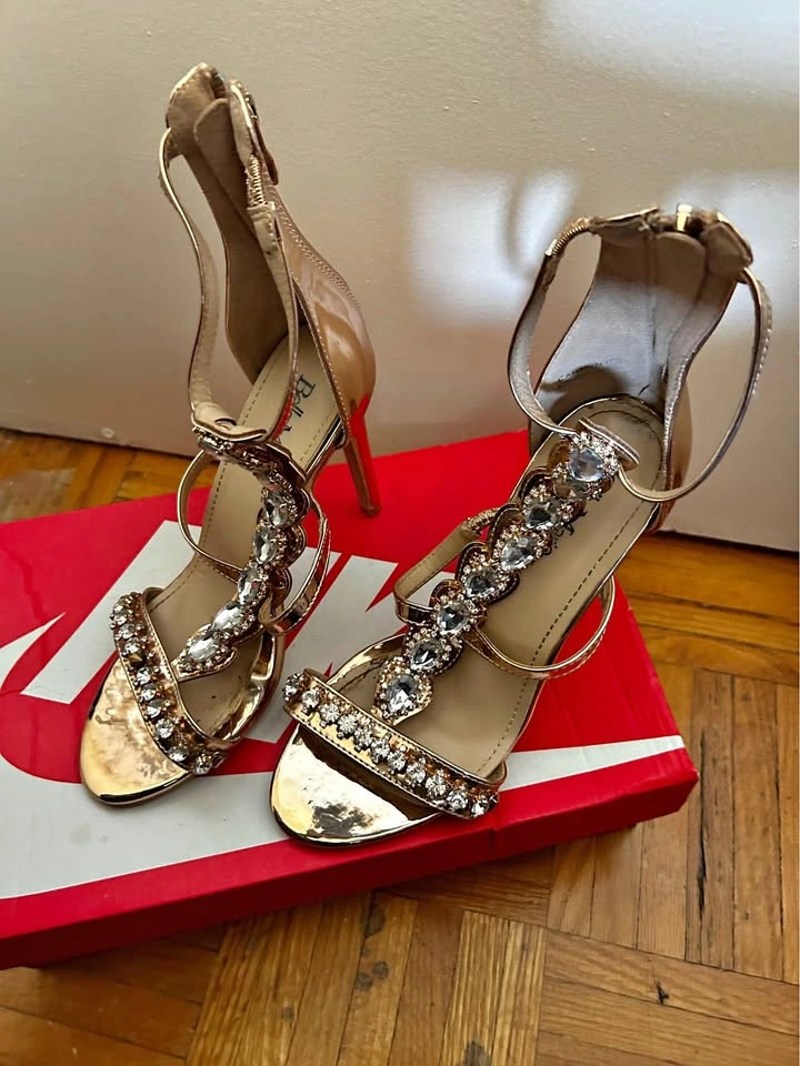 Gold Stiletto Heels