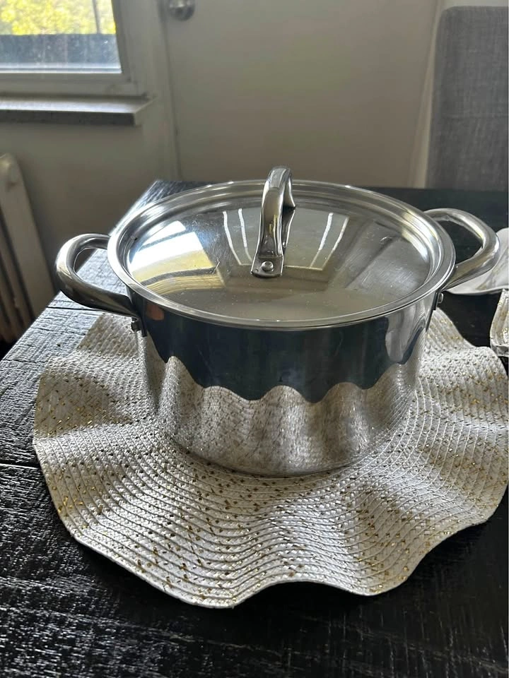 Stainless steel pot with lid