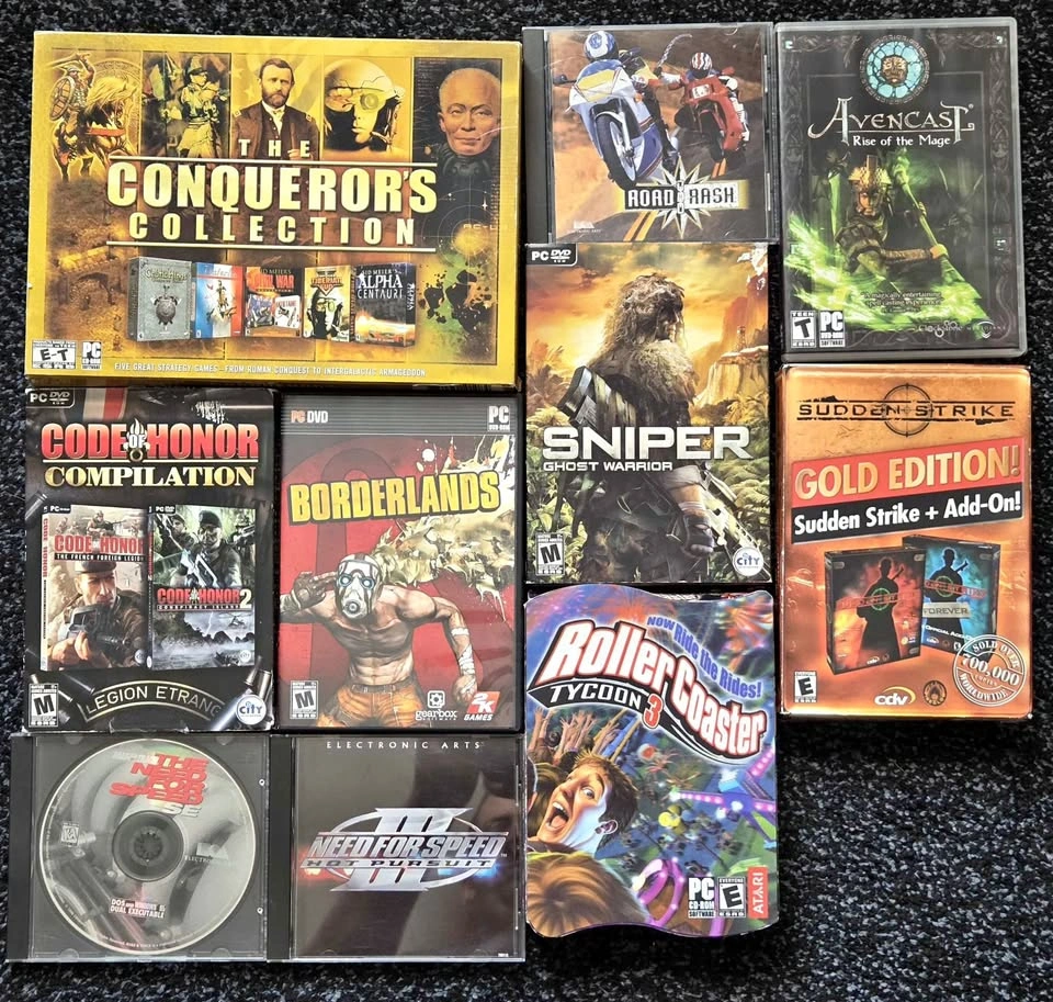 PC Games Big Box, Medium Box and Jewel Cases