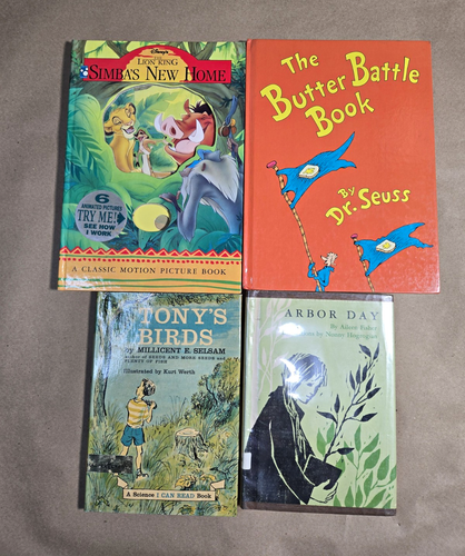 Lot of 4 Childrens Hardcover Books Dr. Seuss Simba’s New Home