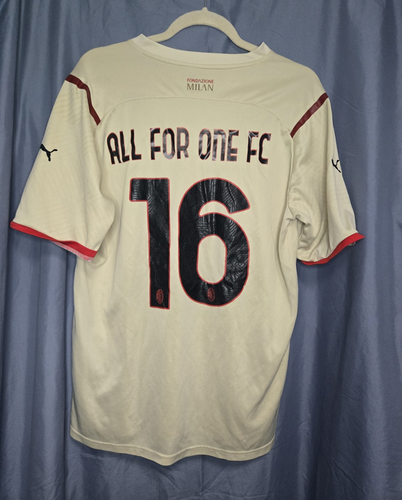 PUMA AC Milan White Soccer Jersey Emirates Fly Better #16