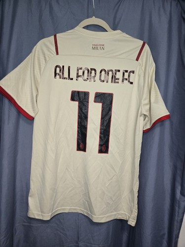 PUMA AC Milan White Red Black Soccer Jersey Emirates Fly Better